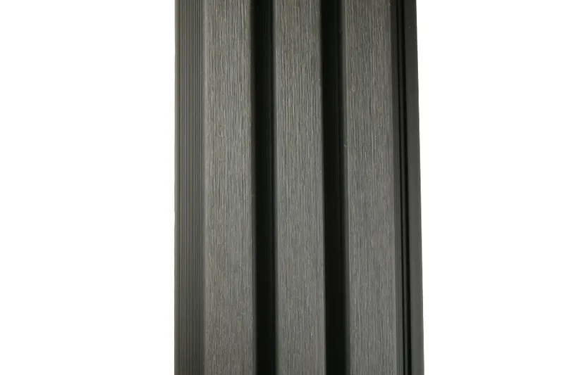 woodstore24 Fassadenverkleidung aus WPC Coextrusion, 33 mm (S) x 140 mm (B / Deckbreite) x 290 cm (Länge), dunkelgrau, Oberfläche: gebürstet matt (Serie WE30) – Produktbild 1 von 1