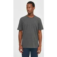 KnowledgeCotton Apparel KnowledgeCotton Apparel T-Shirt LOKE Badge aus Bio-Baumwolle - ROC/GOTS/Vegan, Grau dark grey (melange), – Produktbild 1 von 1