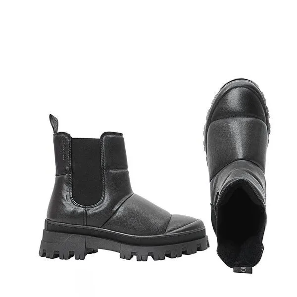 Ten Points Ten Points warm gefütterte und gesteppte Lederboots, Jenny, Schwarz, – Produktbild 2 von 3