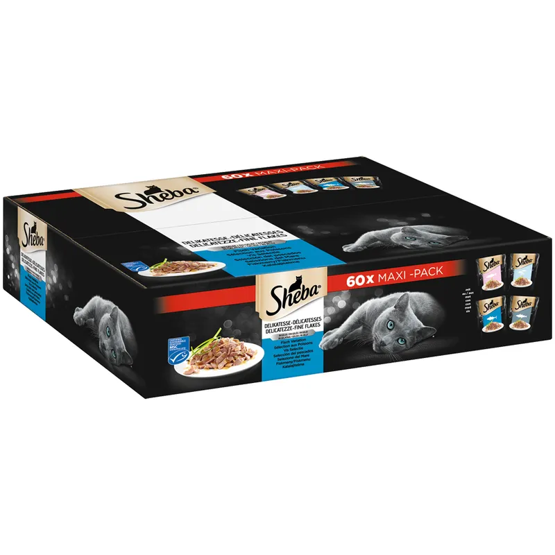 Sheba Sheba Portionsbeutel Multipack Delikatesse in Gelee Fisch Variation MSC 60 x 85g – Produktbild 1 von 1