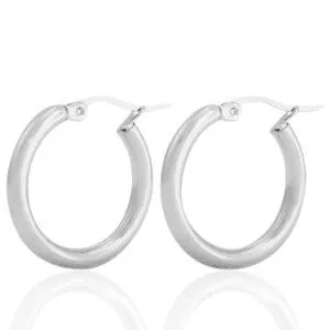 ELEKTROPULLI Creolen in 23mm von Elektropulli, Silber, – Produktbild 2 von 2