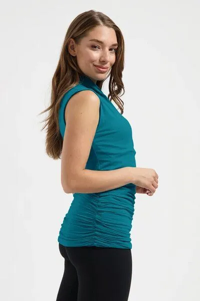 Urban Goddess Urban Goddess Wickeltop Good Karma, Riverstone (petrolblau), – Produktbild 3 von 4