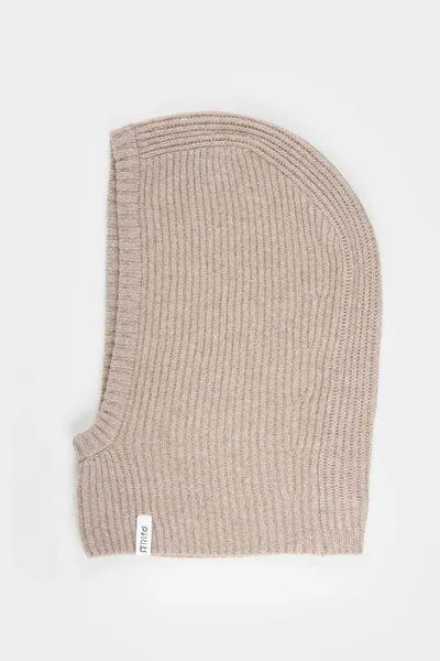 Rifò - Circular Fashion Made in Italy Rifò - Circular Fashion Made in Italy Kapuzenschal/ Balaclava aus Recycelter Kaschmirwolle, Beige, – Produktbild 3 von 4