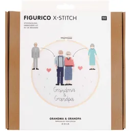 Rico Design Rico Design Figurico Stickpackung Grandma & Grandpa 20cm – Produktbild 1 von 1