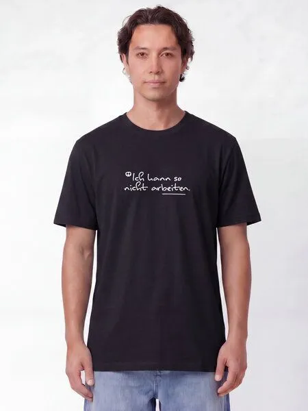 watapparel watapparel T-Shirt Unisex Ich kann so nicht arbeiten, Black, – Produktbild 2 von 2
