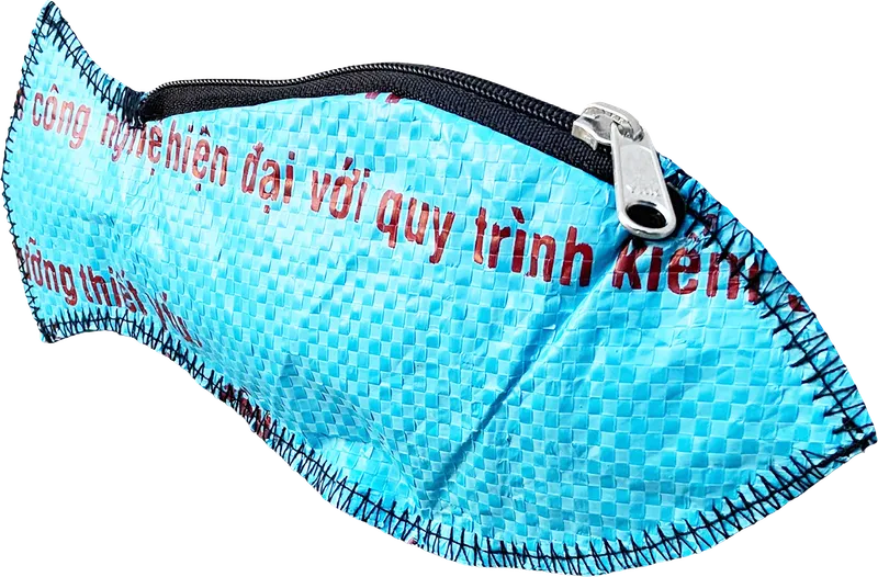 Beadbags Beadbags Fisch Geldbörse Ri80 recycelter Reissack, Hellblau, – Produktbild 1 von 4