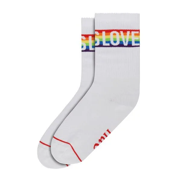 Nae Vegan Shoes Nae Vegan Shoes NAE | Love is Love Voice Sock, White, – Produktbild 1 von 2