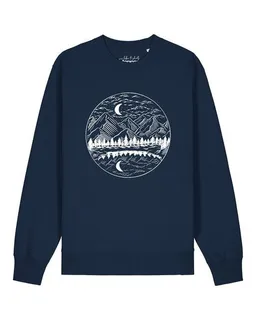 watapparel watapparel Sweatshirt Unisex Mountains by night – Produktbild 1 von 1