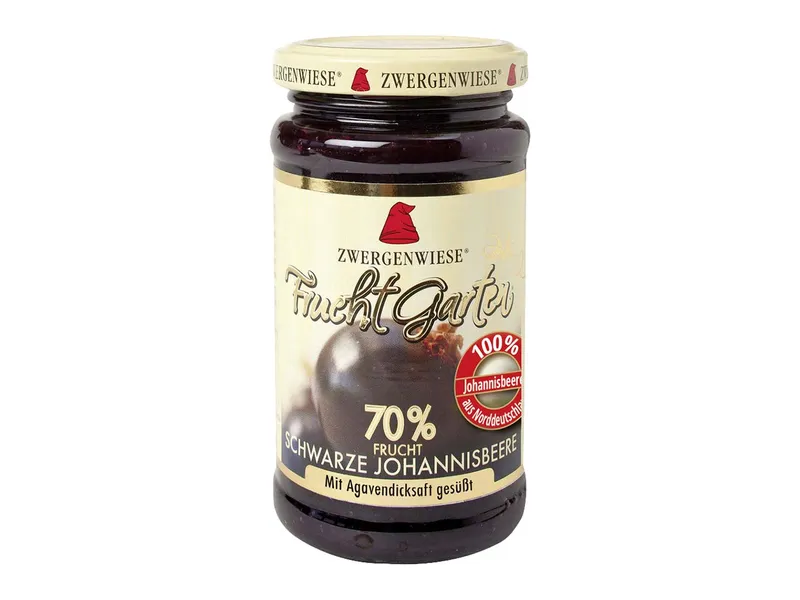 Zwergenwiese Zwergenwiese Bio-Fruchtaufstrich "Fruchtgarten" Schwarze Johannisbeere, 70 % Fruchtanteil, – Produktbild 1 von 1