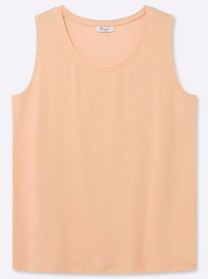 sheego sheego Shirttop Shirttop Ärmellos, Orange, – Produktbild 3 von 5