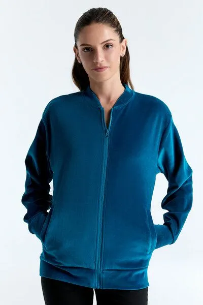 Leela Cotton Leela Cotton Unisex Jacke, Donaublau, – Produktbild 1 von 4