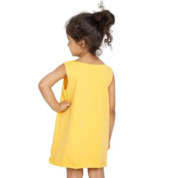 HANDGEDRUCKT HANDGEDRUCKT Meerjungfrau Kinderkleidchen, Maisgelb, – Produktbild 2 von 3