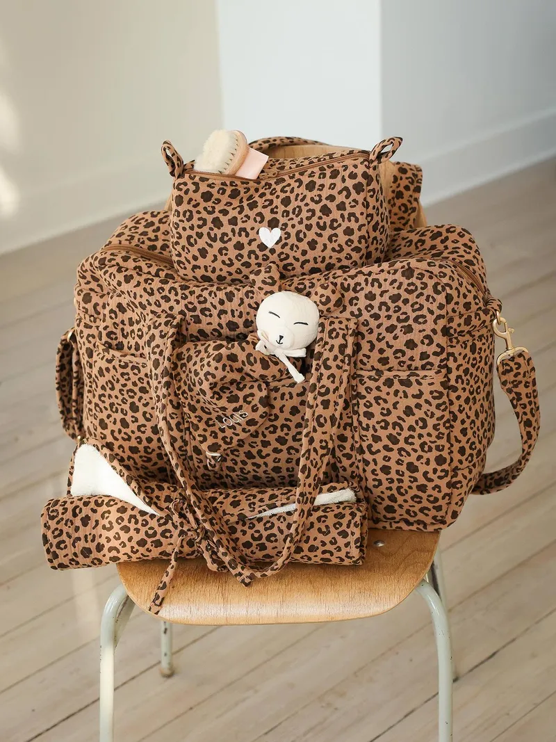 Envie De Fraise Wickeltasche mit Leoprint ENVIE DE FRAISE personalisierbar, Beige, – Produktbild 1 von 4
