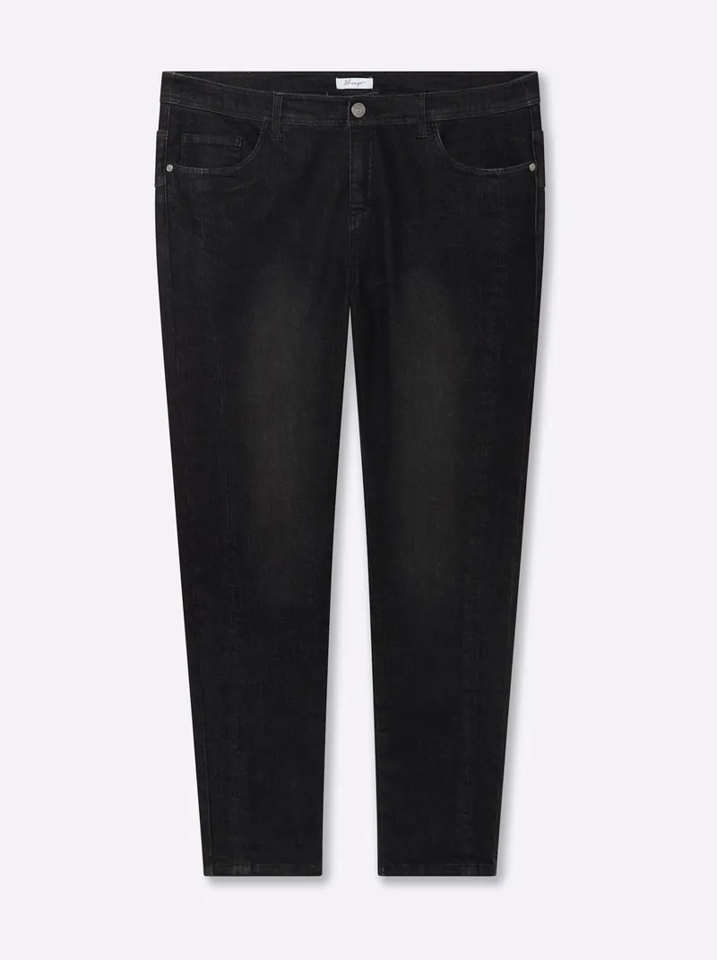 sheego Jeans black denim, Black denim, – Produktbild 1 von 2