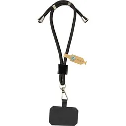 XD Collection CarryLoop verstellbares Handy-Armband aus RCS rec. PET, schwarz – Produktbild 1 von 1