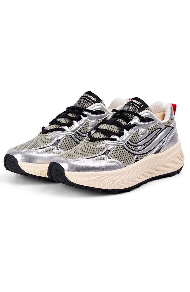 Genesis Genesis Damen vegan Sneaker G-Eco 99 Bulky Silber/Olive, Silber, – Produktbild 1 von 2