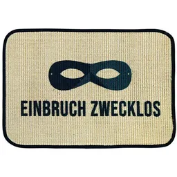 4betterdays 4betterdays Fußmatte | 'Einbruch zwecklos' | 45 x 90 cm | Sisal | Naturlatex – Produktbild 1 von 1