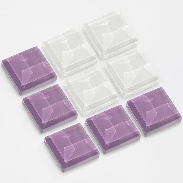 ALEXASCHA ALEXASCHA Deko Magnete aus Upcycling Glas • Set aus 9 starken Magneten • ideal zum Verschenken, Amethyst, – Produktbild 1 von 4
