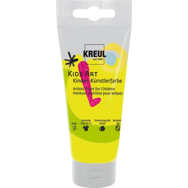 KREUL KREUL Kids Art Kinder-Künstlerfarbe Fluoreszierend Gelb, Fluoreszierend gelb, – Produktbild 1 von 1