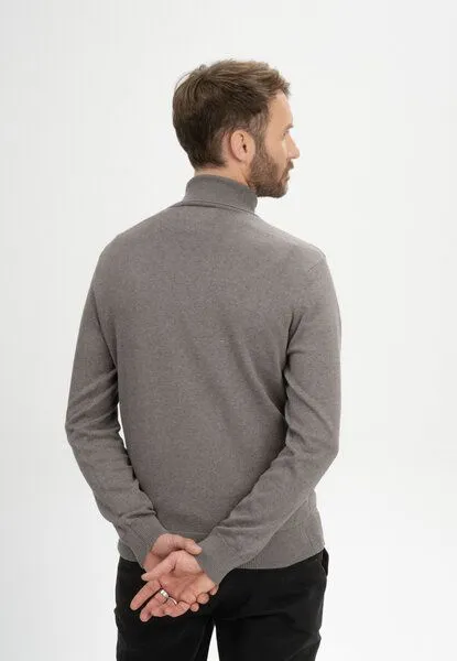 MELA Rollkragen Pullover Modell: Kanja GOTS, Bear melange, – Produktbild 2 von 4