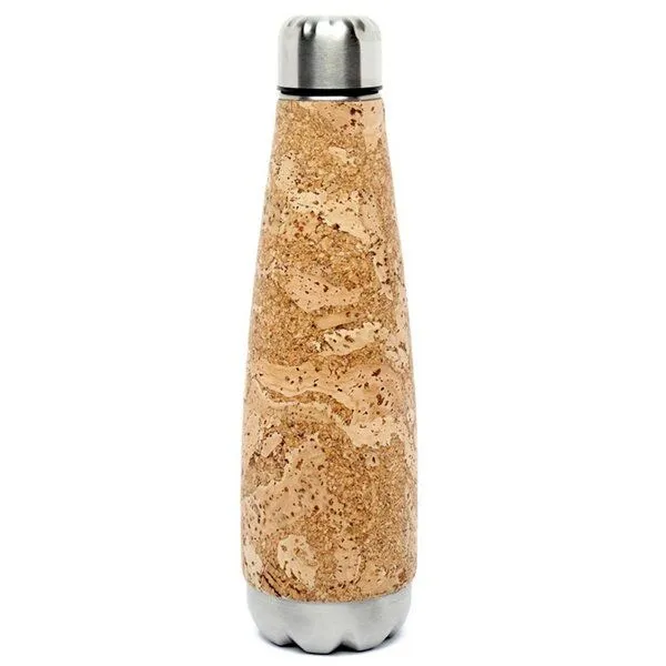 Kork-Deko Kork-Deko Trinkflasche aus Edelstahl mit Kork-Mantel, 600 ml – Produktbild 1 von 4