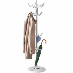 Casaria® Kleiderständer Weiß 173cm geschwungen – Produktbild 1 von 1