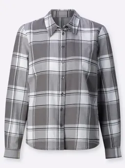 Witt Flanellbluse grau-weiß-kariert – Produktbild 1 von 1