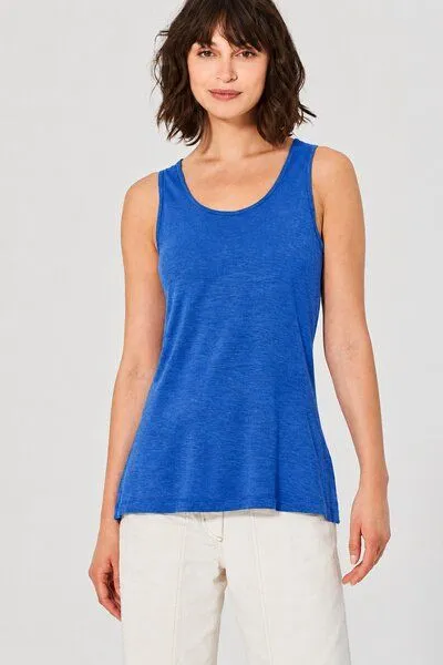 HempAge HempAge Lockeres Tank-Top Hanf/Biobaumwolle, Royal (blau), – Produktbild 2 von 4