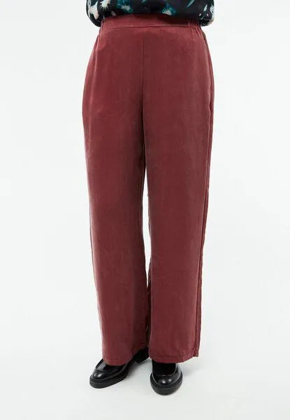 Givn Berlin Givn Berlin Hose GBMARLA aus Cupro (Bemberg) mit weitem Bein, Cranberry, – Produktbild 2 von 4