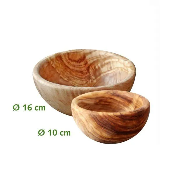 NATUREHOME NATUREHOME 2er Set Schalen Olivenholz Ø ca. 16 und 10 cm – Produktbild 4 von 4