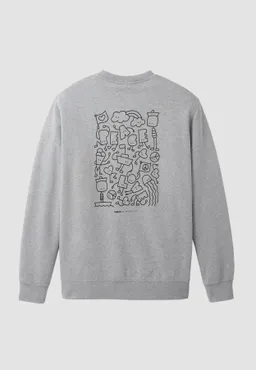 recolution recolution Damen vegan Sweatshirt Tamarillo Maens Grau Meliert – Produktbild 1 von 1