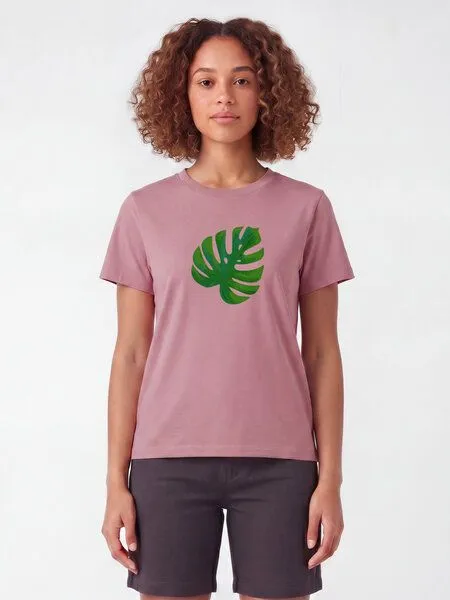 watapparel watapparel T-Shirt Frauen Monstera 2.0, Lilac dream, – Produktbild 2 von 2