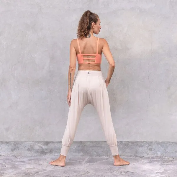 Jaya Jaya MEGAN - Hose im Sarouel-Stil, Taschen, tiefer Schnitt, weich fließender Stoff aus Tencel/Biobaumwolle, Creme, – Produktbild 3 von 3