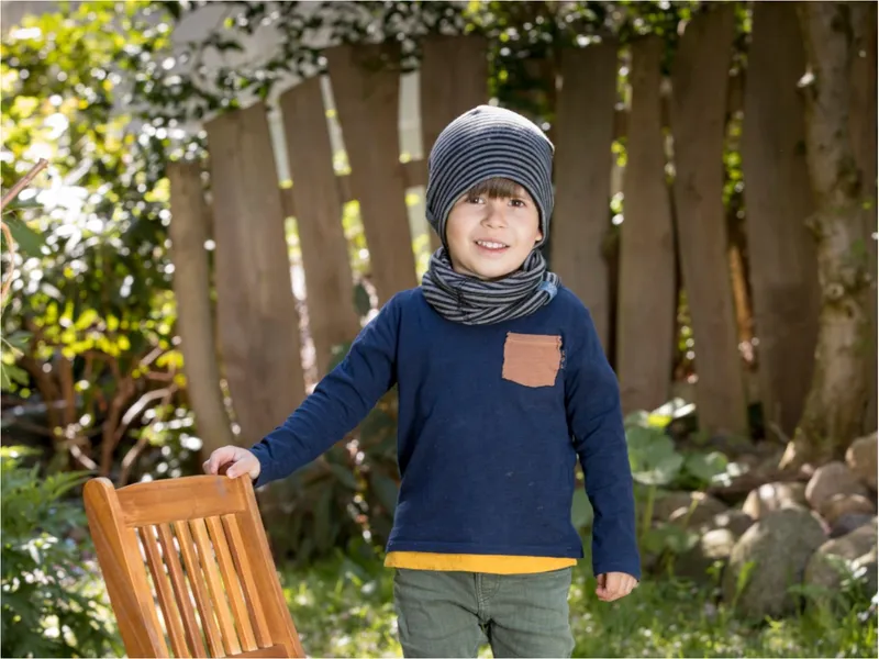 Pickapooh Pickapooh Baby und Kinder Helmmütze Wolle Seide anthrazit-grau Gr.56, Grau, – Produktbild 2 von 2