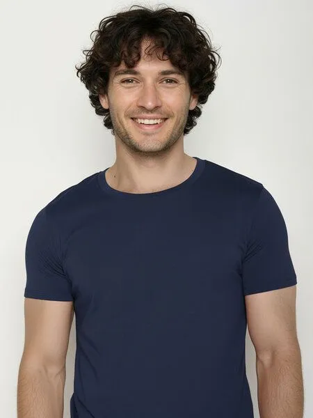 GreenBomb GREENBOMB Basic Guide - Sportliches T-Shirt aus Bio-Baumwolle / GOTS / Fair & Vegan, Blau (navy), – Produktbild 2 von 4
