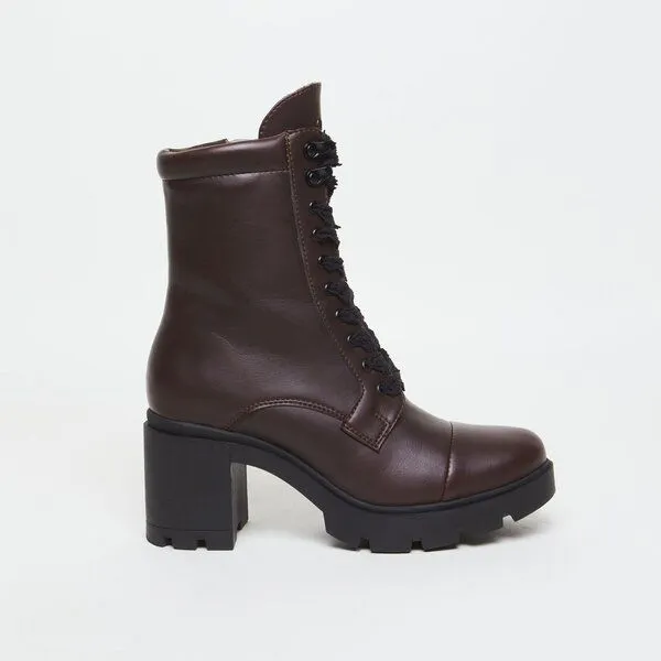 AGAZI AGAZI AGA - plant-based leather boots, Schokolade, – Produktbild 1 von 4