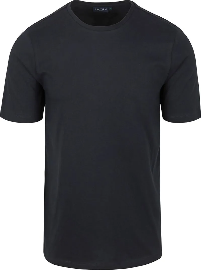 Suitable Suitable Respect T-shirt Jim Steel Dunkelblau - Größe L, Dunkelblau, – Produktbild 1 von 4