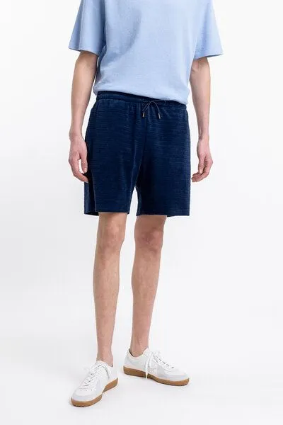 Rotholz Rotholz Frottee Shorts aus Bio-Baumwolle, Dunkelblau, – Produktbild 1 von 4