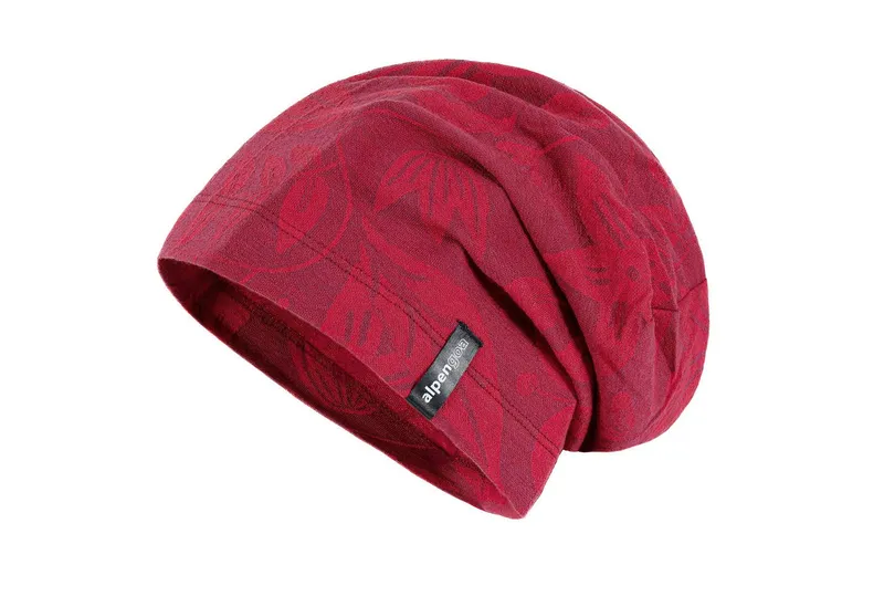 alpengoa Beanie Baumwoll Mütze Modell Leaf, Rot, – Produktbild 1 von 5