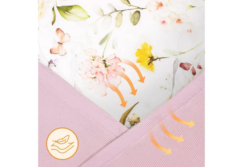 Lionelo Kinderdecke TRAVEL SWADDLE BLANKET, lionelo, Hypoallergene Materialien/Bambus und Baumwolle/TOG 2,5, Rosa, – Produktbild 5 von 5