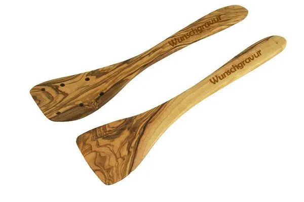 Olivenholz erleben Olivenholz erleben Küchen 2er Set Kochlöffel & Pfannenwender aus Olivenholz – Produktbild 8 von 8