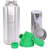 JN JuNiki's JN JuNiki's JuNiki's isolierte Edelstahl Trinkflasche 1 Liter + Teefilter, Grün, – Produktbild 1 von 1