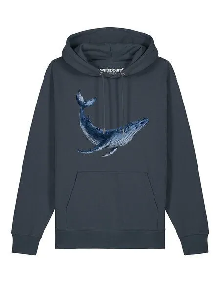 watapparel watapparel Hoodie Unisex Wal, India ink grey, – Produktbild 2 von 3