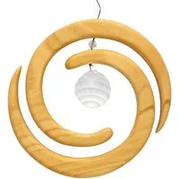 Sternengasse Helix aus heimischem Laubholz, Holzdeko mit Kristall Maße 13,5 x 13,5 x 1,2 cm – Produktbild 1 von 1