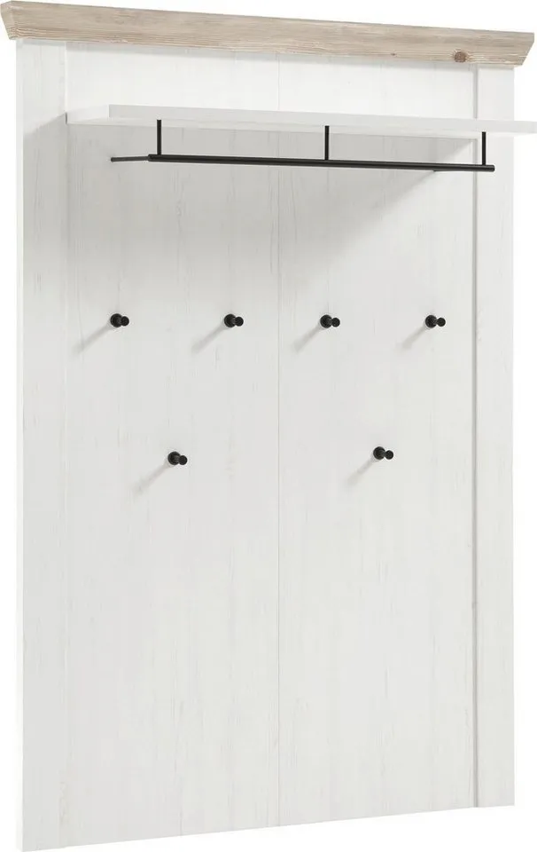 Home affaire Garderobenpaneel Florenz, Breite ca. 107 cm, Weiß, – Produktbild 2 von 5