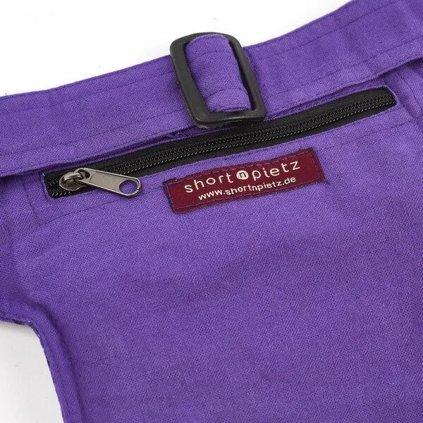 short'n'pietz short'n'pietz handgenähte Gürteltasche mit verstellbarem Gürtel, Lila, – Produktbild 6 von 7