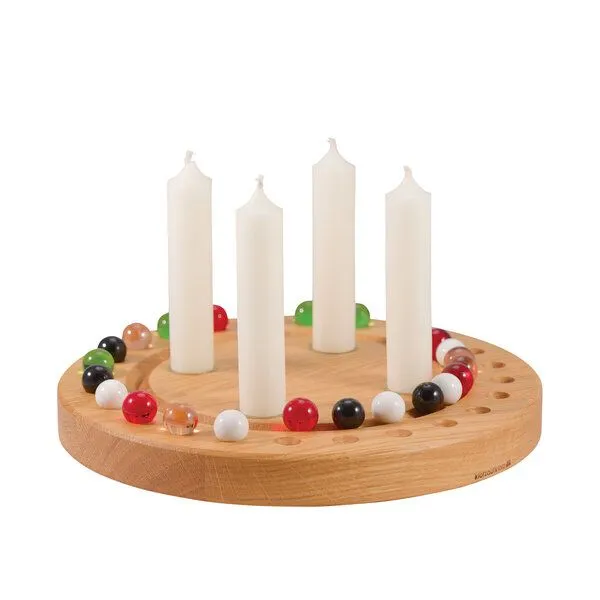 klotzaufklotz klotzaufklotz Adventskalender und Adventskranz für Stabkerzen, Gemischt, – Produktbild 1 von 4