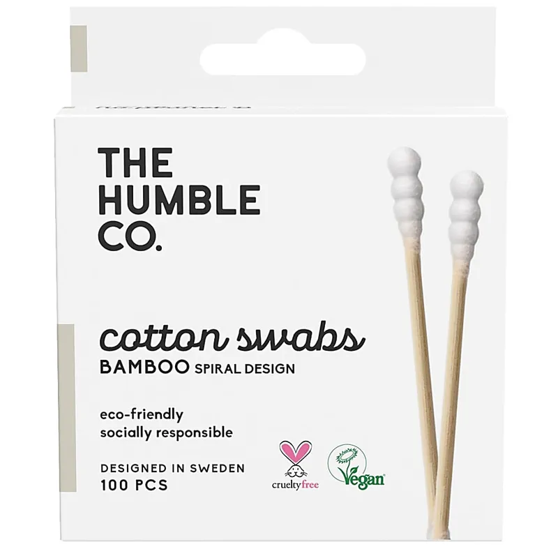 The Humble The Humble Co. Wattestäbchen mit Spiralspitze Weiß - 100 Stück – Produktbild 1 von 1