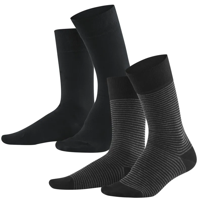 Living Crafts Living Crafts - Unisex Socken, 2er-Pack (98% Bio-Baumwolle; 2% Elasthan), Grau, – Produktbild 2 von 3