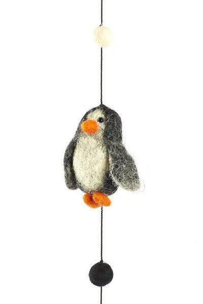 short'n'pietz short'n'pietz Langes Mobile mit Pinguinen, handgefilzt – Produktbild 2 von 2